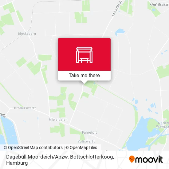 Карта Dagebüll Moordeich / Abzw. Bottschlotterkoog