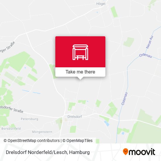 Drelsdorf Norderfeld/Lesch map