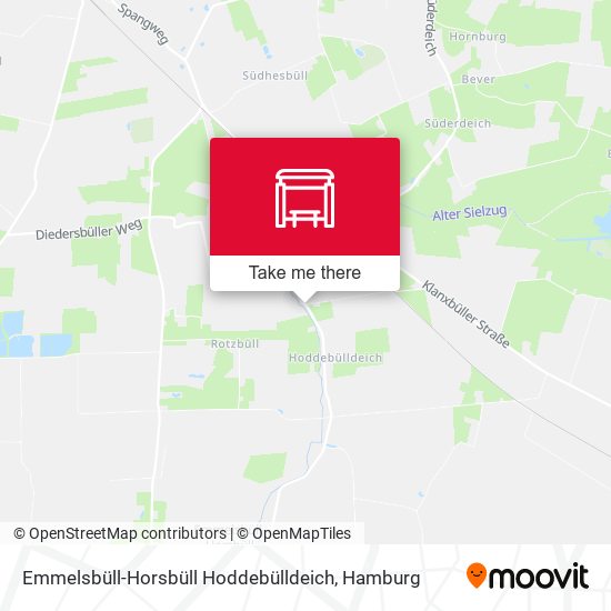 Карта Emmelsbüll-Horsbüll Hoddebülldeich
