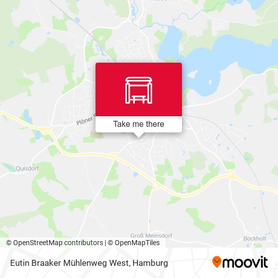 Eutin Braaker Mühlenweg West map