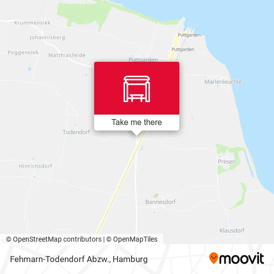 Карта Fehmarn-Todendorf Abzw.