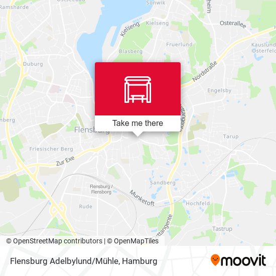 Flensburg Adelbylund/Mühle map