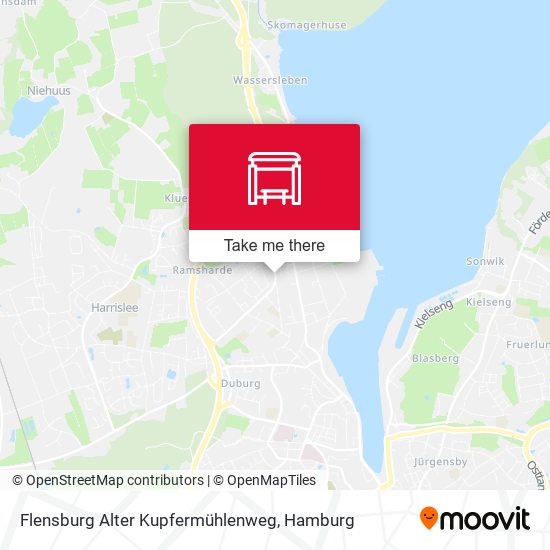 Flensburg Alter Kupfermühlenweg map