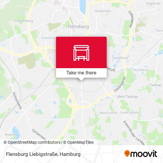 Flensburg Liebigstraße map