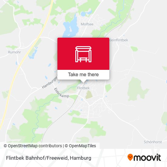 Flintbek Bahnhof/Freeweid map