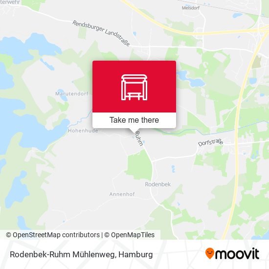 Rodenbek-Ruhm Mühlenweg map