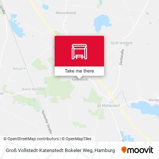 Groß Vollstedt-Katenstedt Bokeler Weg map