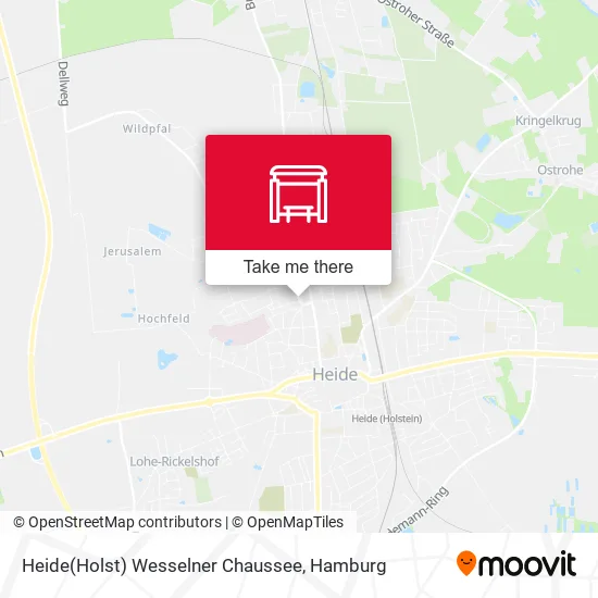 Карта Heide(Holst) Wesselner Chaussee