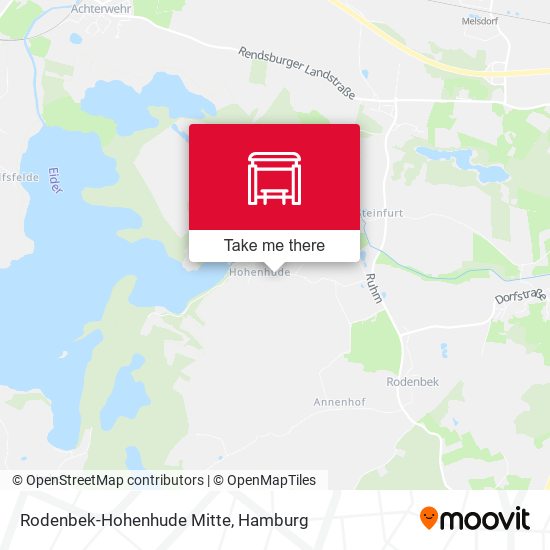 Rodenbek-Hohenhude Mitte map