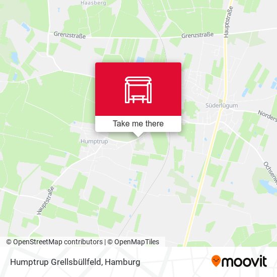 Humptrup Grellsbüllfeld map