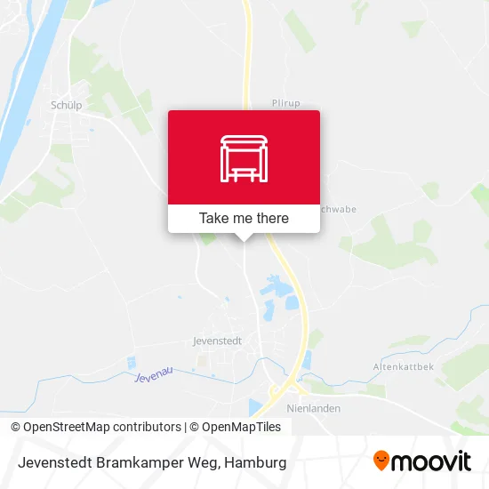 Карта Jevenstedt Bramkamper Weg