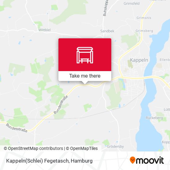 Kappeln(Schlei) Fegetasch map