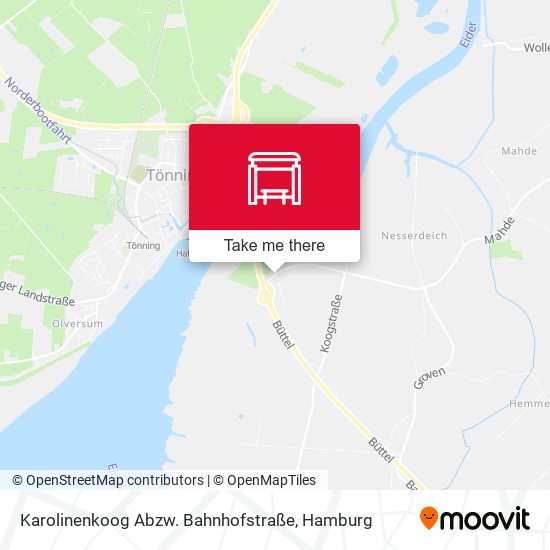 Karolinenkoog Abzw. Bahnhofstraße map