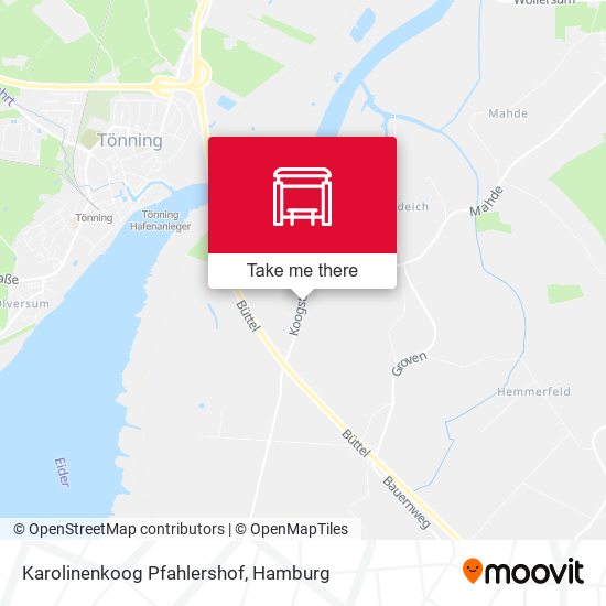 Karolinenkoog Pfahlershof map