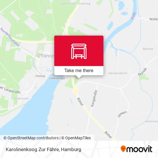 Карта Karolinenkoog Zur Fähre