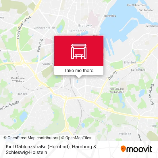 Kiel Gablenzstraße (Hörnbad) map