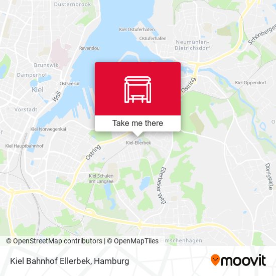 Kiel Bahnhof Ellerbek map