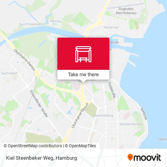 Kiel Steenbeker Weg map