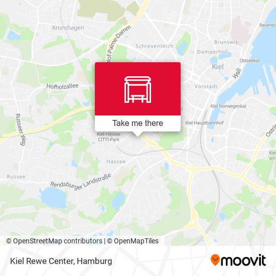 Kiel Rewe Center map