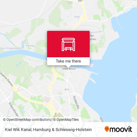 Kiel Wik Kanal map