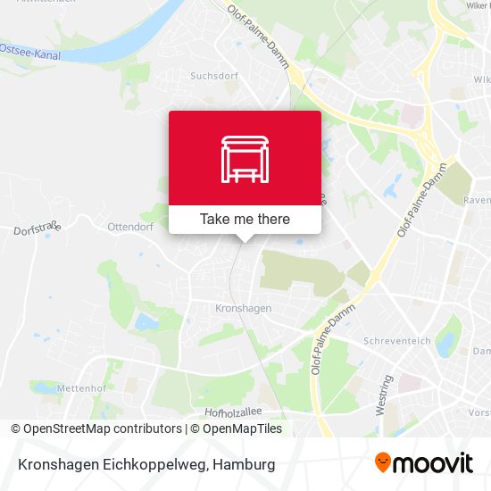 Kronshagen Eichkoppelweg map