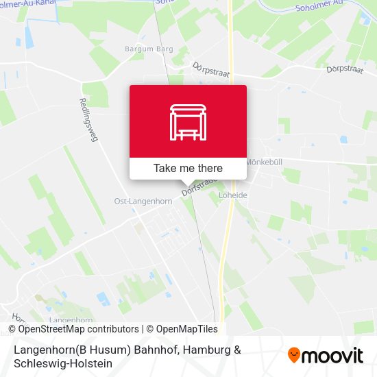 Langenhorn(B Husum) Bahnhof map