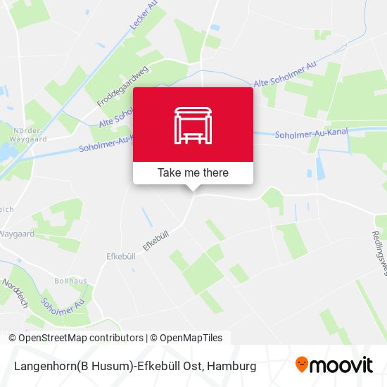 Langenhorn(B Husum)-Efkebüll Ost map