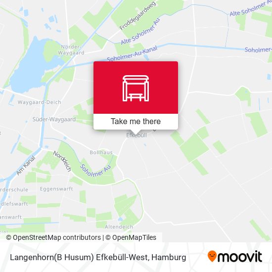 Langenhorn(B Husum) Efkebüll-West map