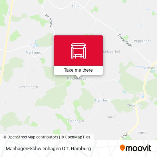 Manhagen-Schwienhagen Ort map