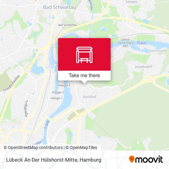 Lübeck An Der Hülshorst-Mitte map