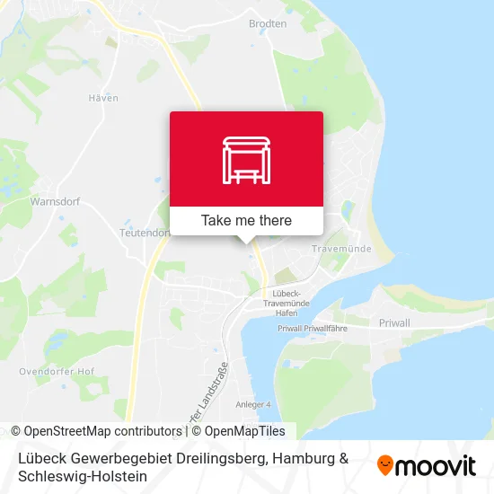 Карта Lübeck Gewerbegebiet Dreilingsberg