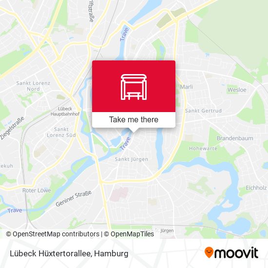 Lübeck Hüxtertorallee map
