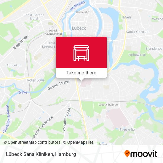 Lübeck Sana Kliniken map