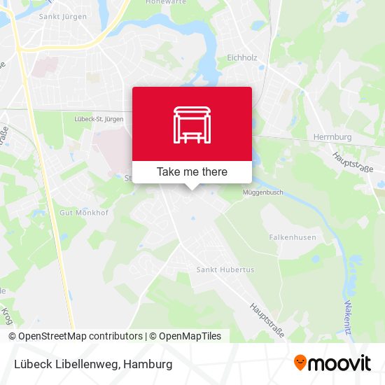 Lübeck Libellenweg map