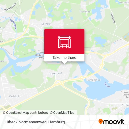 Lübeck Normannenweg map