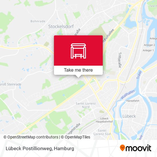 Lübeck Postillionweg map