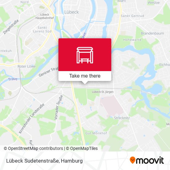 Lübeck Sudetenstraße map