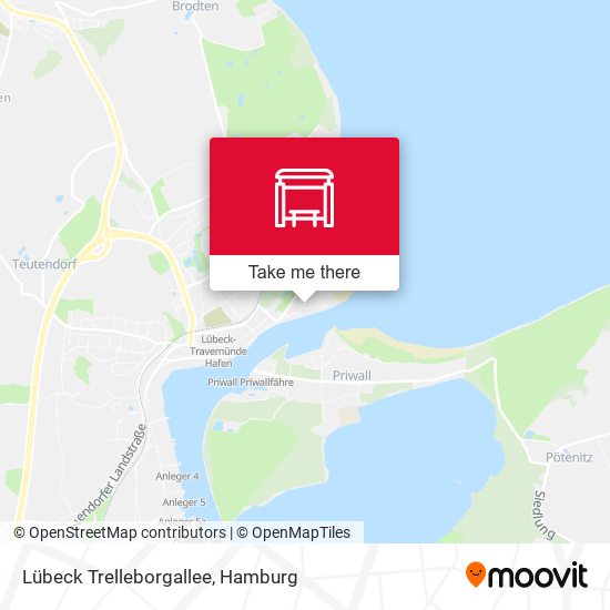 Lübeck Trelleborgallee map