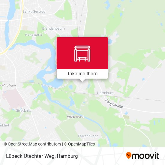 Lübeck Utechter Weg map