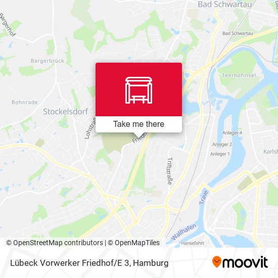 Lübeck Vorwerker Friedhof/E 3 map
