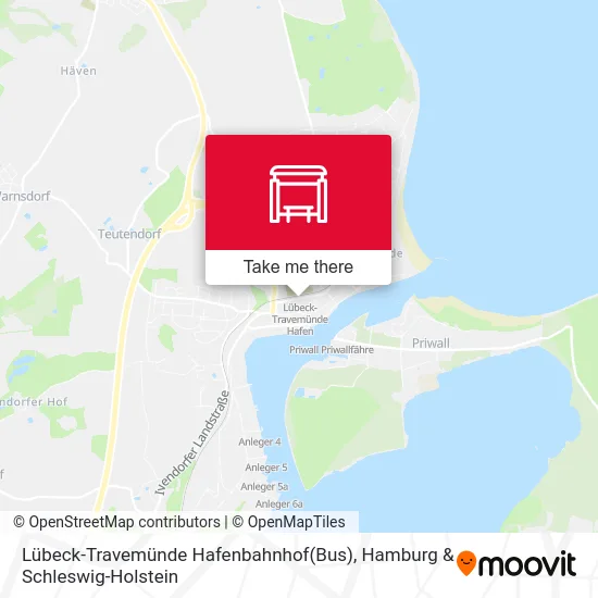 Карта Lübeck-Travemünde Hafenbahnhof(Bus)