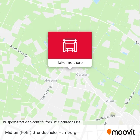 Карта Midlum(Föhr) Grundschule