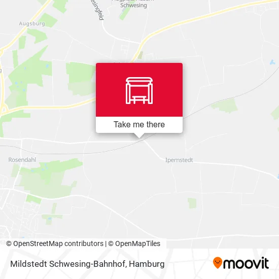 Карта Mildstedt Schwesing-Bahnhof