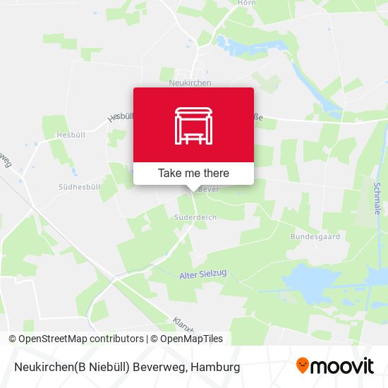 Neukirchen(B Niebüll) Beverweg map