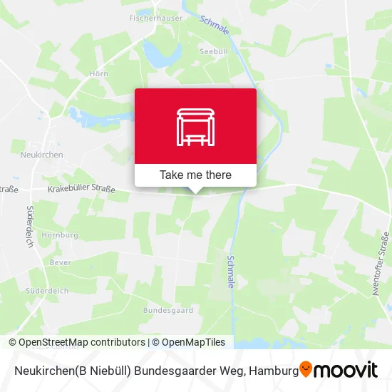 Карта Neukirchen(B Niebüll) Bundesgaarder Weg