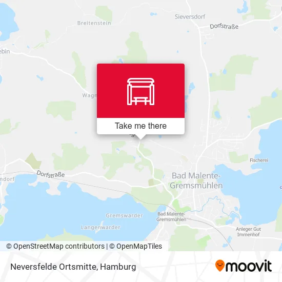 Карта Neversfelde Ortsmitte