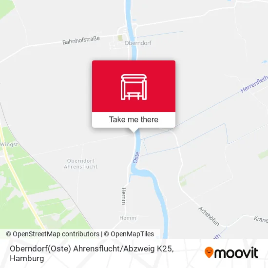 Карта Oberndorf(Oste) Ahrensflucht / Abzweig K25