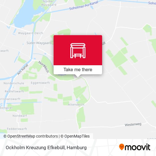 Ockholm Kreuzung Efkebüll map