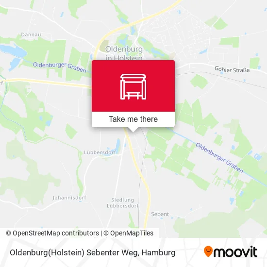 Карта Oldenburg(Holstein) Sebenter Weg