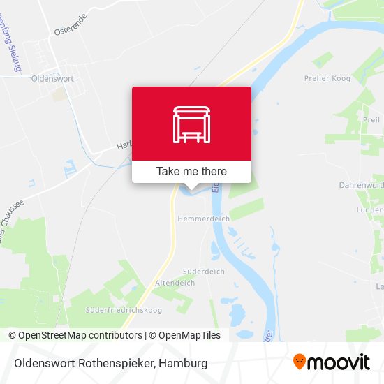 Oldenswort Rothenspieker map